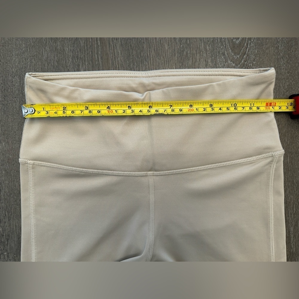 NWOT KITTENISH TAN HIGH WAIST LEGGINGS WITH BUTTON DETAIL - Size Small SKU:157 - Picture 5 of 7